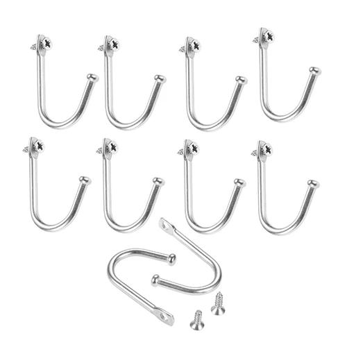 Conjunto de 10 Ganchos de Parede Antigos para Móveis - 34x24mm com Fivelas e Fechos para Caixas de Jóias e Decoração