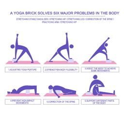 Bloco de espuma de eva para ioga, adereços de tijolo, academia, pilates, coluna de ioga, exercício traseiro, musculação, fitness, equipamento de treino esportivo para casa - Image 6