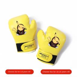 Luvas de boxe profissional Pokémon Pikachu para crianças, luvas de luta sanda muay thai luvas de treinamento de luta, anime profissional, presente, 6oz, 10oz - Image 4
