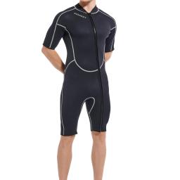 Terno de mergulho em neoprene para homens e mulheres, traje de mergulho adulto, 3mm, shorty, snorkeling, natação, surf, canoagem, 4XL - Image 3