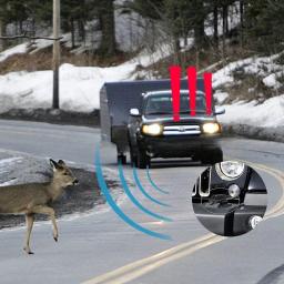 ABS Anti-colisão Siren Deer Repeller, Ultrasonic Onda Animais Selvagens Evitar Avisos Adequado para a maioria dos carros Equipamento Alerta - Image 2
