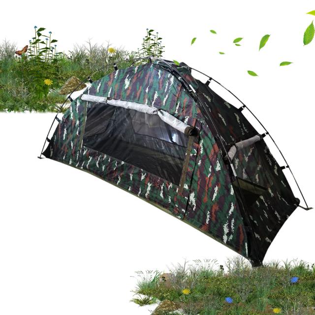 Barraca leve para uma pessoa: tenda ultra portátil e à prova d'água, fácil de montar, ideal para acampamentos, caminhadas e escaladas.