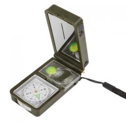 Kit bússola com luz LED, termômetro e higrômetro, ferramenta de sobrevivência ao ar livre, Camping e caminhadas bússola, 10 em 1 - Image 1