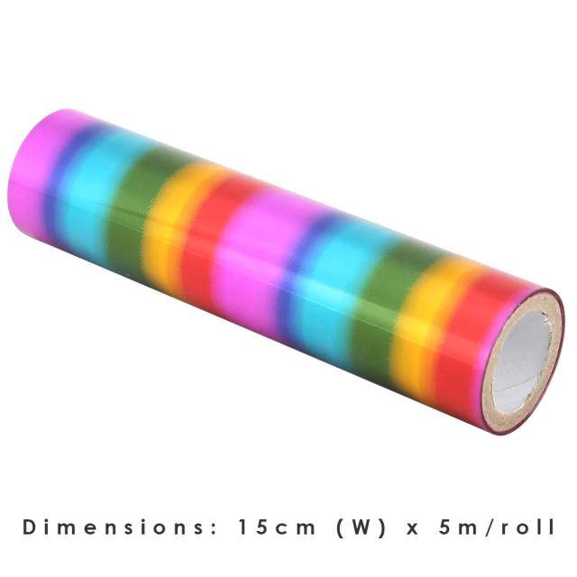 Transferência de Calor Holográfica Rolls para T-Shirts e Artesanato DIY - Papel Hot Stamping 5m com Uso em Laminador