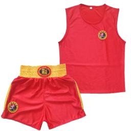 MMA Boxe Shorts e T-Shirt Set, Artes Marciais Colete, Ginásio Vestuário, Shorts Boxe, Basquete, Kickboxing, Sanda Sport Jersey, Calças Curtas - Image 3