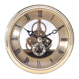 Design relógio de parede retro ouro relógios de mesa parede cozinha chique acessórios metal transparente movimento reloj decorativo w - Image 2