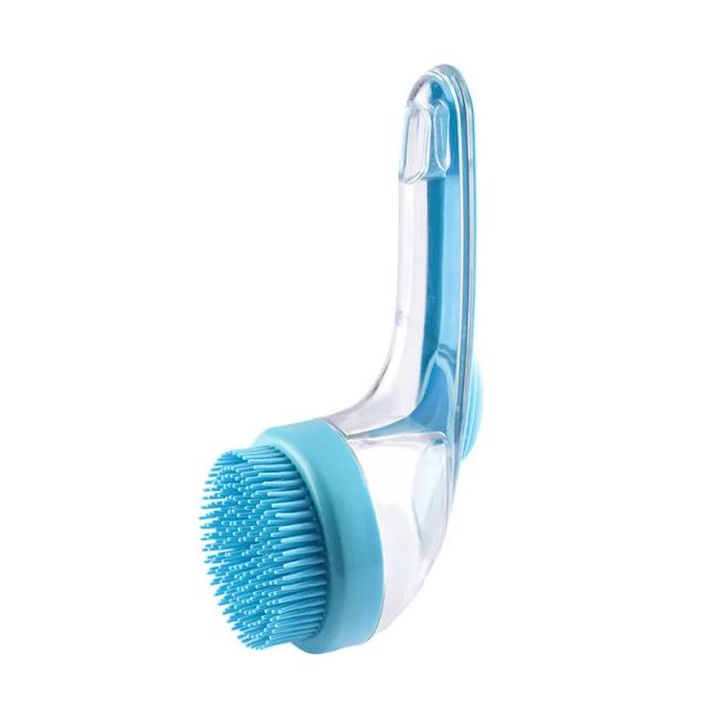 Escova de banho de silicone com dispensador de shampoo e massagem para cães e gatos de todos os tamanhos