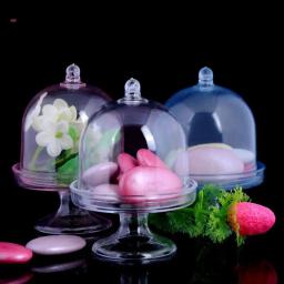 Mini suporte de bolo caixa de cupcake lembrancinhas de casamento caixa de doces de plástico transparente ba - Image 5