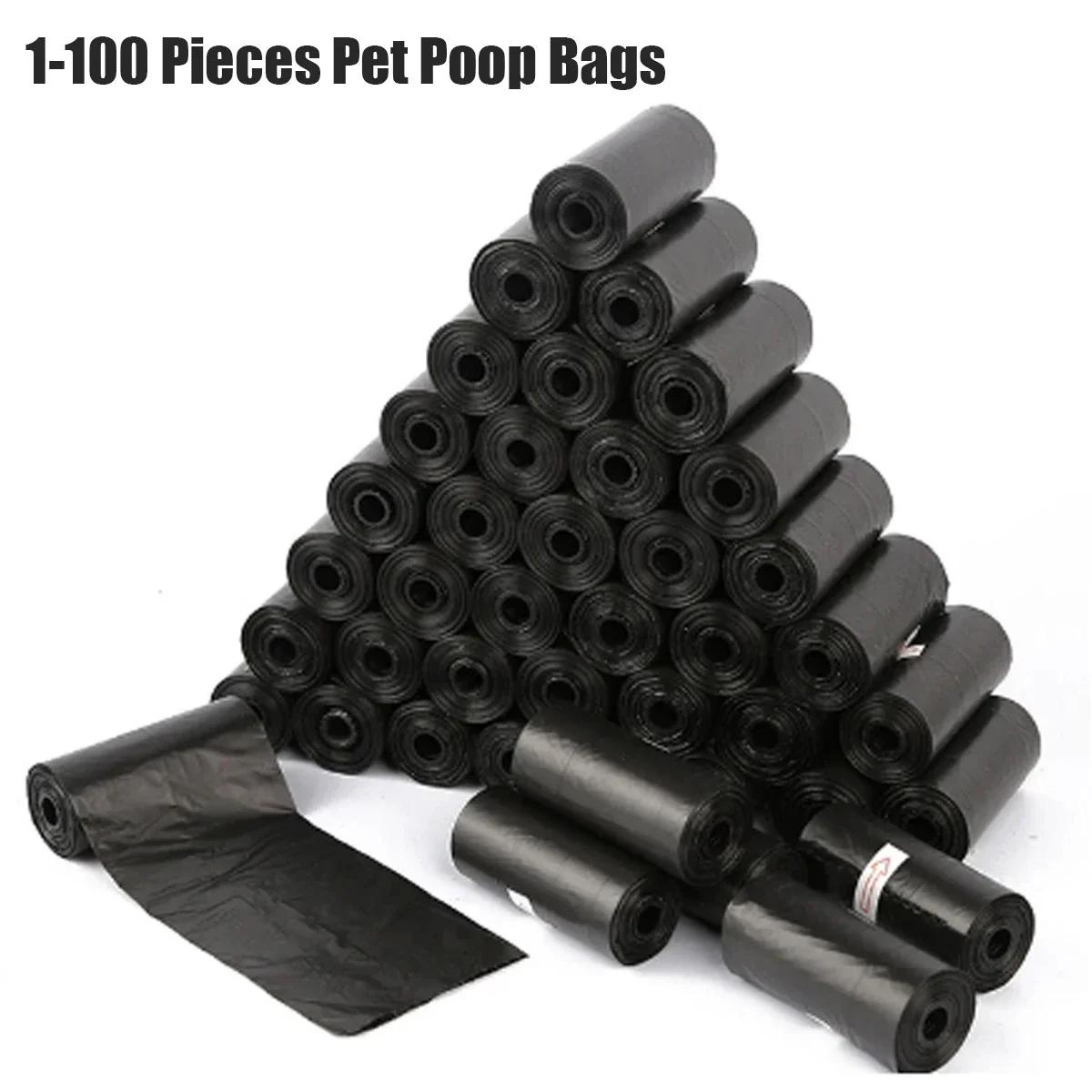 Biodegradável Pet Cocô Sacos com Breakpoint, Cão e Gato Cocô Sacos, Grosso, Limpeza ao ar livre, Puppy Pooper Scooper, 1 Rolo, 100Rolls - Image 1