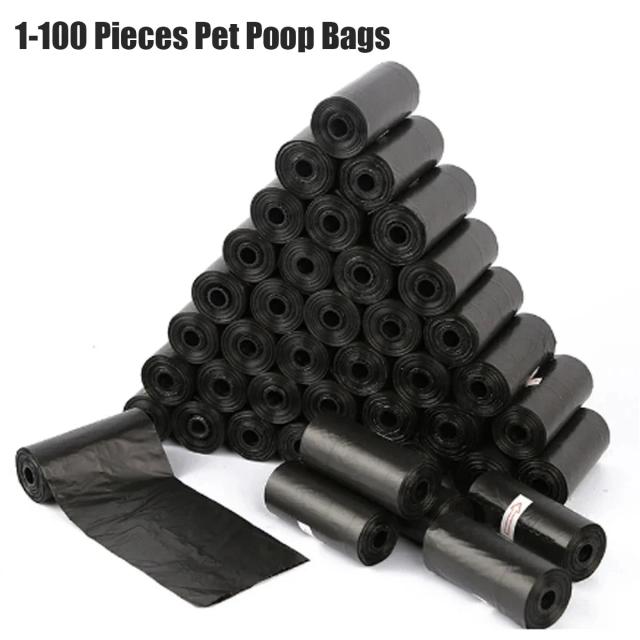 Sacos Biodegradáveis para Cocô de Cães e Gatos, Resistentes e Práticos para Limpeza ao Ar Livre, 100 Unidades em 1 Rolo