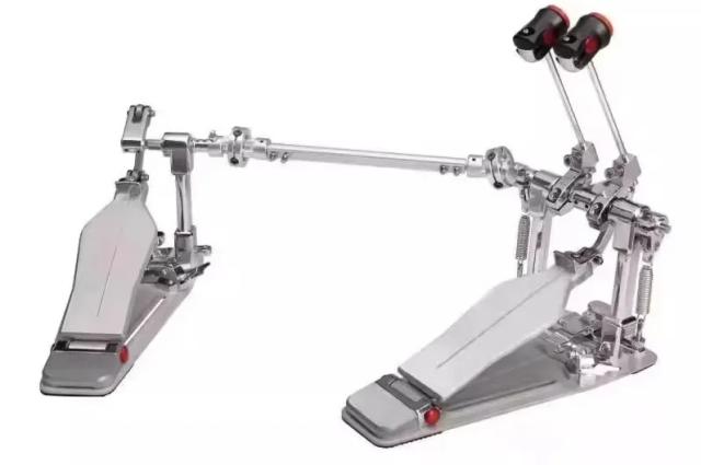 Potente Pedal Duplo Magnésio PD-4000 com Hastes CNC e Martelo de Dupla Ação para Baixo e Tambor