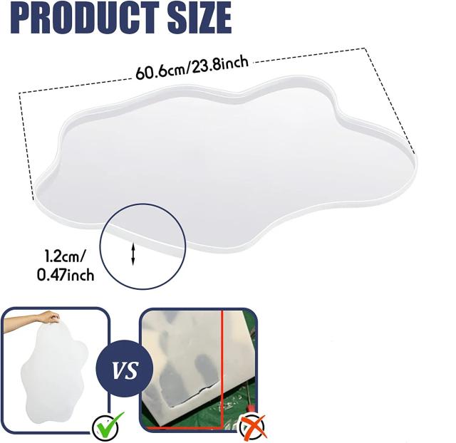 Molde de Silicone Irregular para Artesanato Caseiro: Ornamentos Exclusivos para Mesas em Epóxi