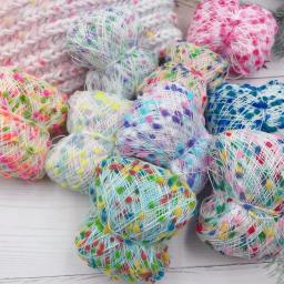 Fio misto feito à mão, fio de doces coloridos, fio diy, fio tecido à mão, fio de feijão, fio de bola, fiação tecida - Image 2