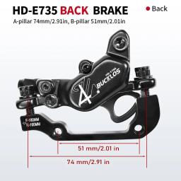 Bucklos 4 pistão mtb freio hidráulico dianteiro traseiro dh e-bike conjunto de freio a disco 1150 1950mm quatro pistão pressão óleo freios hidráulicos - Image 2