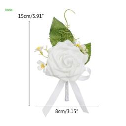 Flor artificial sofisticada flor na lapela para casamentos memoráveis ​​NM - Image 6