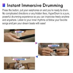 Hyperdrum Somatosensory Virtual Drum Kit, Instrumento Musical, Inteligente, Portátil, Eletrônico, Virtual - Image 2