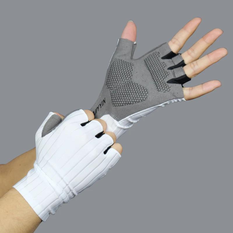 Esportes aero luvas de ciclismo das mulheres dos homens bicicleta luvas de cor pura luvas guantes ciclismo - Image 1