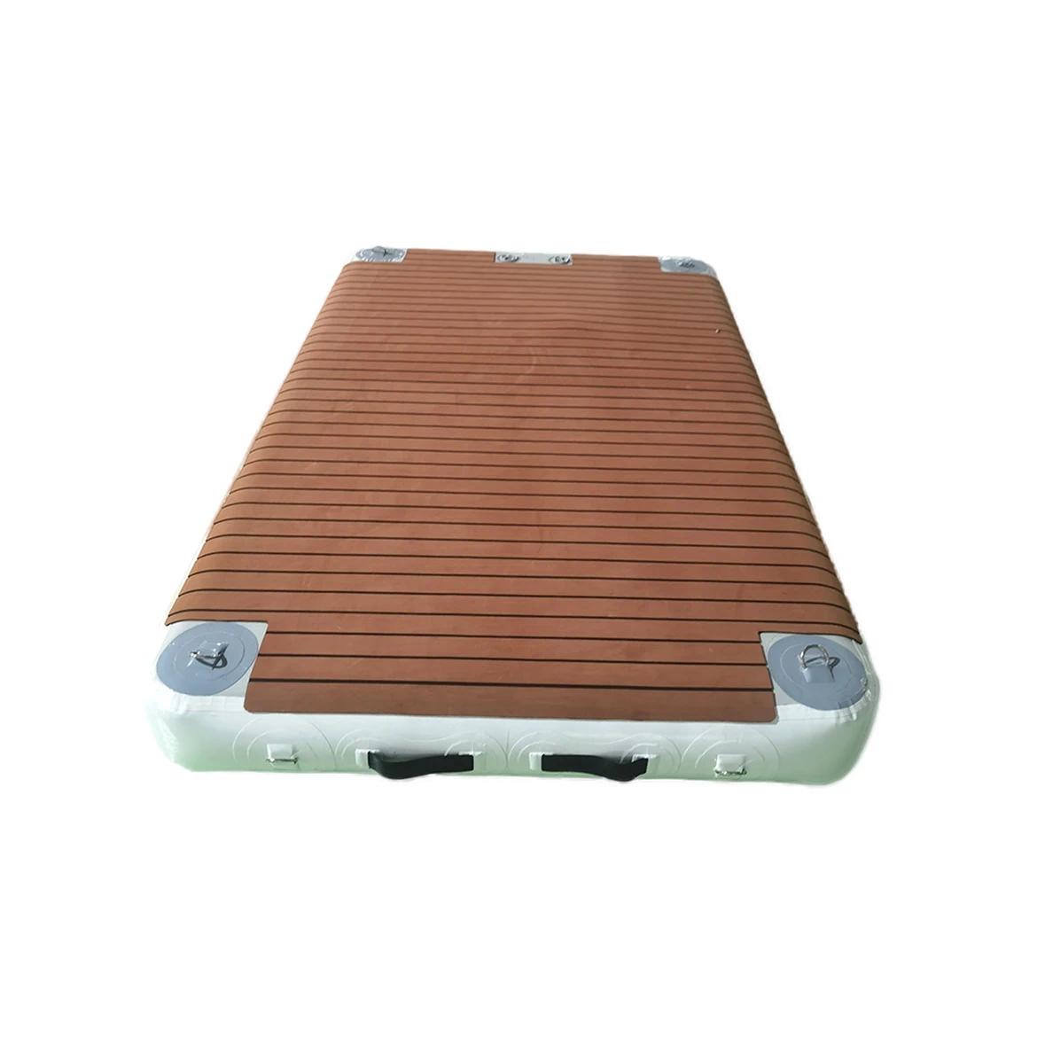 Mini plataforma flutuante inflável natação água ilha jet ski doca esteira DWF Material doca inflável - Image 1