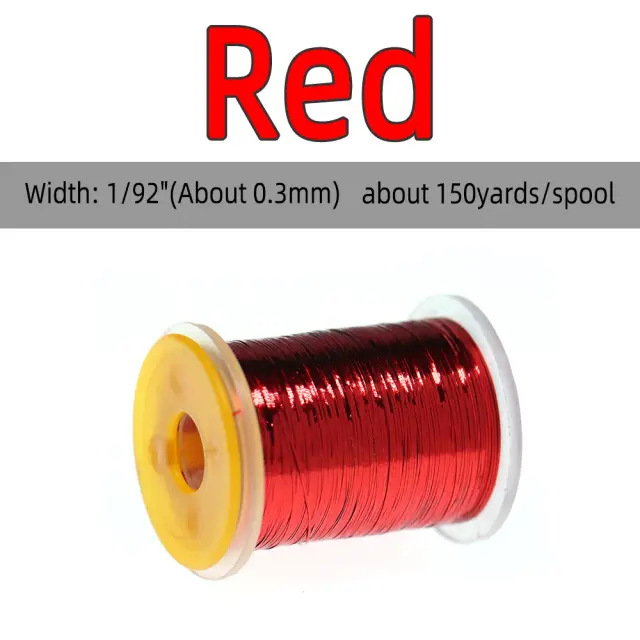 Icerio Strip Holográfico Flash para Fly Tying - 150 Jardas de Mylar Estreito para Ninfas, Corpos e Ribbing em Molhado e Seco