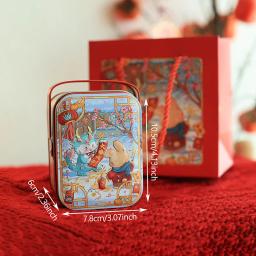 Lata De Armazenamento De Mala Pequena Vintage, Caixa De Doces De Metal, Caixa De Presente, Organizador De Biscoitos, Diversos Podem - Image 6