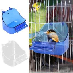 Banheira de água para pássaros multifuncional, gaiola para animais de estimação, tigela suspensa, papagaio, piscina de pássaros, conveniente, grossa e resistente para pássaros pequenos - Image 1