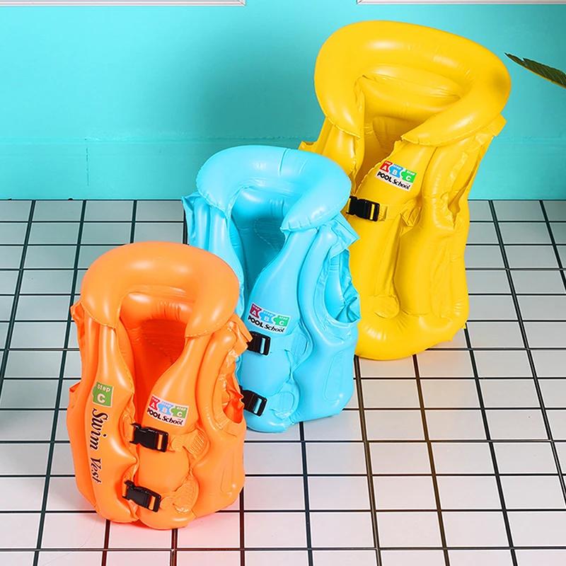 Jaqueta salva-vidas inflável de PVC para crianças, Colete flutuante, Anel de braço infantil, Equipamento de natação, aleatório, 1-13 anos - Image 1
