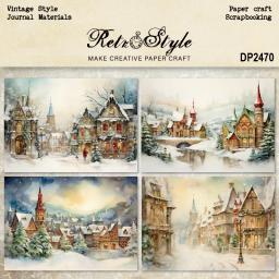 Pacote de cartões Panalisa Craft, Scrapbooking estilo vintage, papel modelado, peso leve, Scrapbooking extravagante, Tamanho A5, 8 folhas - Image 3