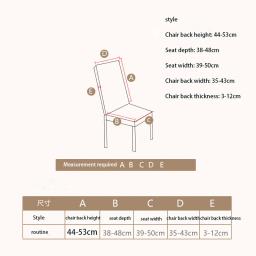 2024new impressão capa de cadeira de mesa alta elástica engrossado capas de assento de jantar deco banquete hotel têxteis para casa - Image 5