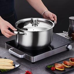 Conjunto de panelas de aço inoxidável de 4 peças, sem seleção de fogão, grande capacidade, adequado para cozinha - Image 2