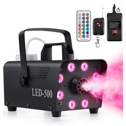 Máquina De Fumaça De Disco Colorido, Fogger Ejector, DJ, Natal, Festa De Casamento, Efeitos De Luz De Palco, Máquina De Nevoeiro, 500W, Remoto, Dropship - Image 3