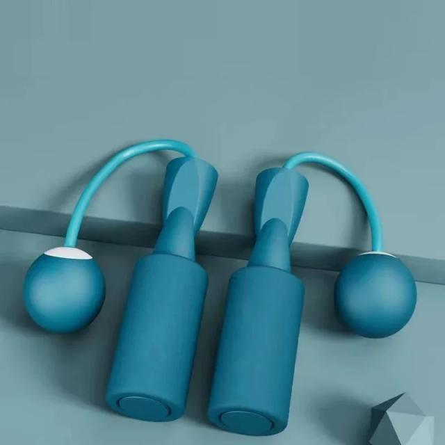Corda de Pular Sem Fio com Bolas Pesadas para Treino de Fitness e Musculação em Casa