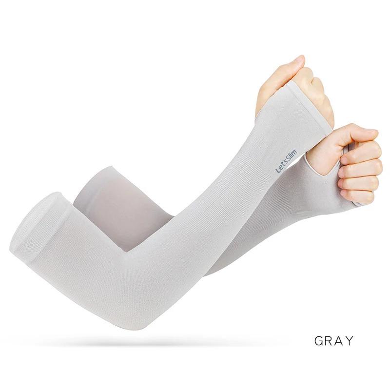 Capas de braço anti-UV para homens e mulheres, luvas de ciclismo sem dedos, esporte de verão, seda gelada, lenço frio - Image 1