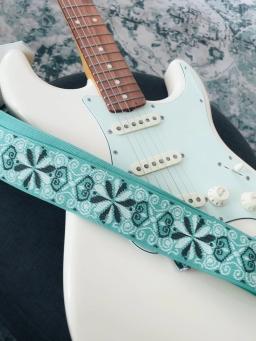 MOONWALK correias de guitarra correia larga com estampa estilosa e comprimento ajustável juntas de couro para guitarra, guitarra elétrica e baixo - Image 6