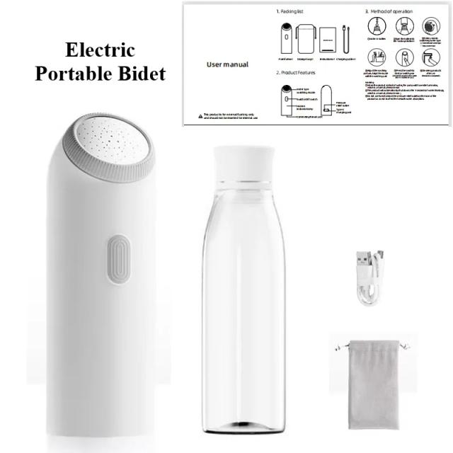 Bidé Elétrico Portátil Recarregável: Pulverizador Pessoal para Higiene e Limpeza, Ideal para Viagens