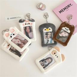 Porta-cartões fotográficos de pelúcia chaveiro kpop cartão de foto fichário kawaii álbum de fotos caso de cartão de foto cartões de ídolo coletar livro 40. - Image 3