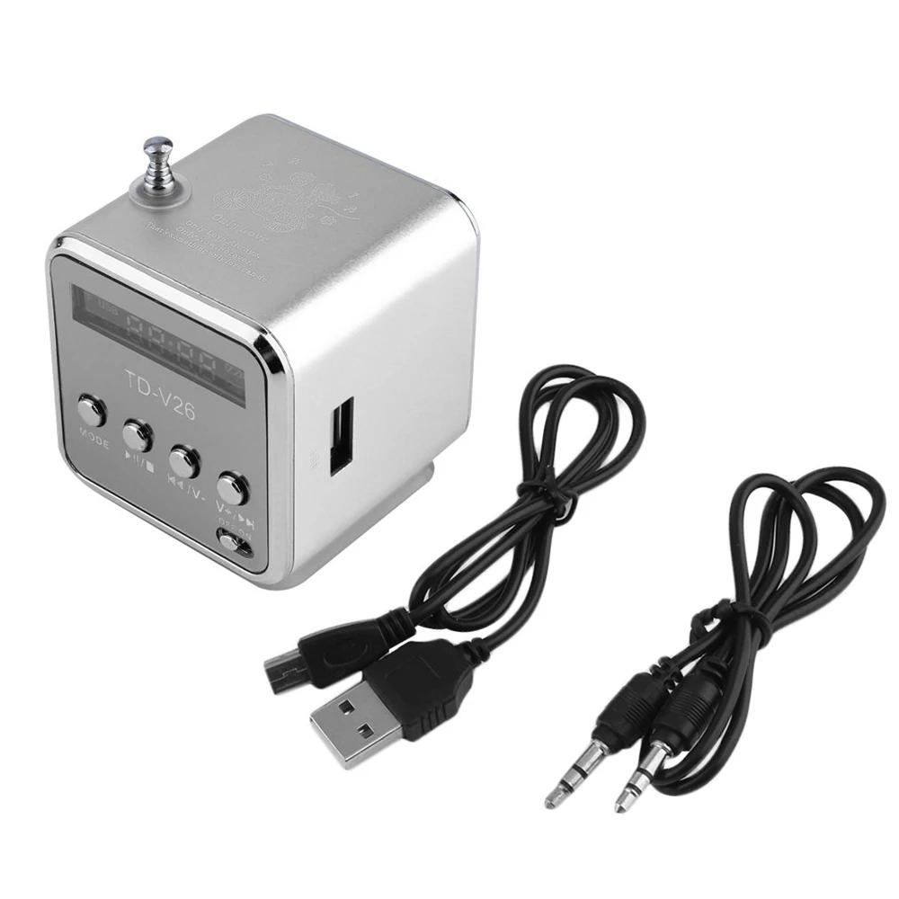 Portátil HiFi Stereo Super Bass Speaker, liga de alumínio, USB Mini Speaker, Alto-falante, Música, MP3, 4 FM Radio Receiver, Suporte Micro TF Card - Image 1