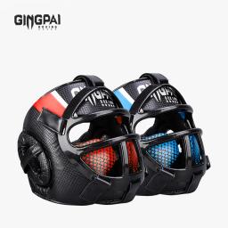 PU Sanda Boxe Capacete para Adultos, Proteção Espessada, Taekwondo Headguard Set, Artes Marciais Headguard - Image 2