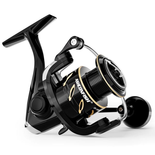 Ashconfish Carretel Giratório Água Doce Salgada 17.6LBS Alumínio CNC 5.2:1