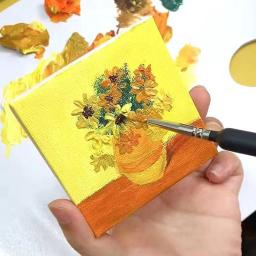 Mini placa de pintura a óleo painéis de cavalete de lona delicados artesanato multifunções de madeira guarnição infantil DIY para desenho 2 conjuntos - Image 3