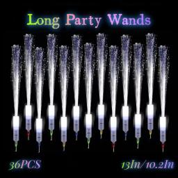 Upgrade Long Wedding Sparklers, White Fiber Optic Wand, 3 Mode LED Light Up Stick, Halloween Glow Party Supply, Favor do casamento, 36pcs - Image 1