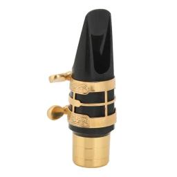 Metal e latão Alto Sax Boquilha Kit, Tenor com tampa, ligadura para instrumento de sopro para profissionais - Image 4