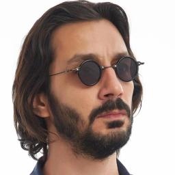 Óculos redondos retrô para homens e mulheres, óculos de sol Steampunk masculinos e femininos, designer de marca, armação metálica, tons - Image 1
