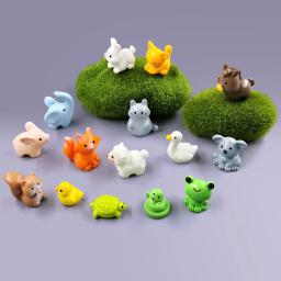 Miniatura Fairy Garden Decoration Acessórios, Capivara, Raposa, Coelho, Ovelha, Pato, Porco, Cavalo, Sapo, Tartaruga, Serpente, Coala, 10 peças - Image 2