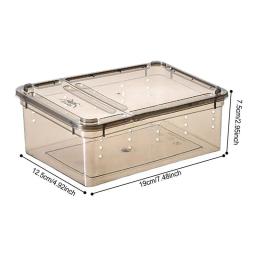 Terrário de plástico transparente para répteis, transporte de insetos e répteis, reprodução de alimentos vivos, caixa de alimentação - Image 6