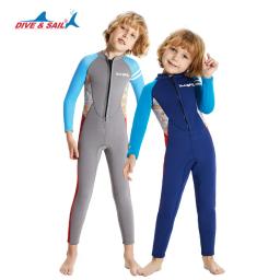 Neoprene Long Sleeves One Piece Swimsuit infantil, roupa de mergulho espessa, natação, mergulho, surf, crianças, inverno, 2,5mm - Image 1