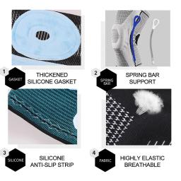 LOOGDEEL-Joelheiras Acolchoadas de Silicone para Homens, Patella Brace, Joelheira, Protetor, Corrida, Voleibol, Fitness, Basquete, Engrenagem - Image 6