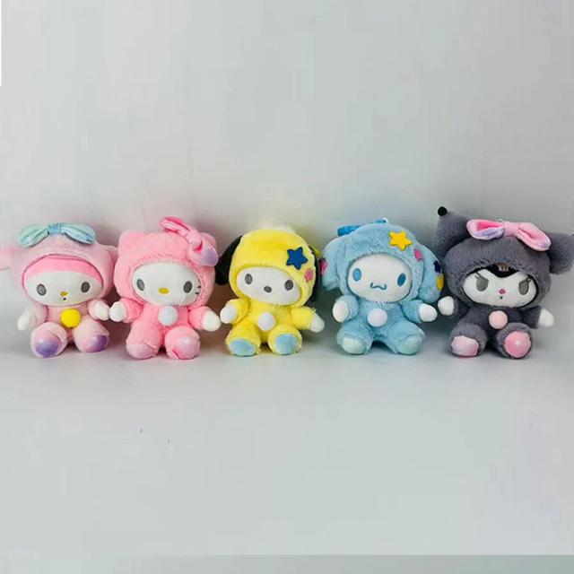 Brinquedo de Pelúcia 10cm Animais Fofos Pingente Chaveiro