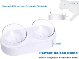 Petkit-Pet Food e Água Tigelas duplas, Tigela de gato Nano fresca, Evitar gatinho, Fadiga espinhal, Altura ajustável, Material de aço inoxidável - Image 2