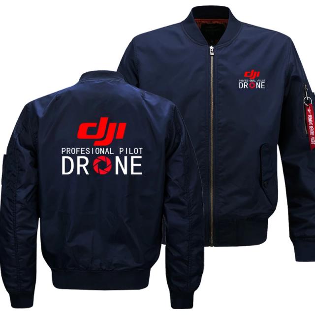 Jaqueta de voo superdimensionada impermeável masculina, jaqueta ao ar livre, corta-vento, grossa, tamanho grande, DJI Drone Pilot Print, casual, homem