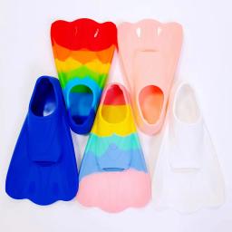 Nadadeiras de silicone para homens e mulheres, nadadeiras curtas, mergulho profissional infantil, nadadeiras de pato, equipamento de mergulho - Image 1